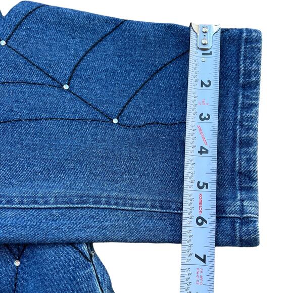SOLD The Quacker Factory Spider-web Halloween Spooky Jeans Sz 6 - Picture 4 of 7